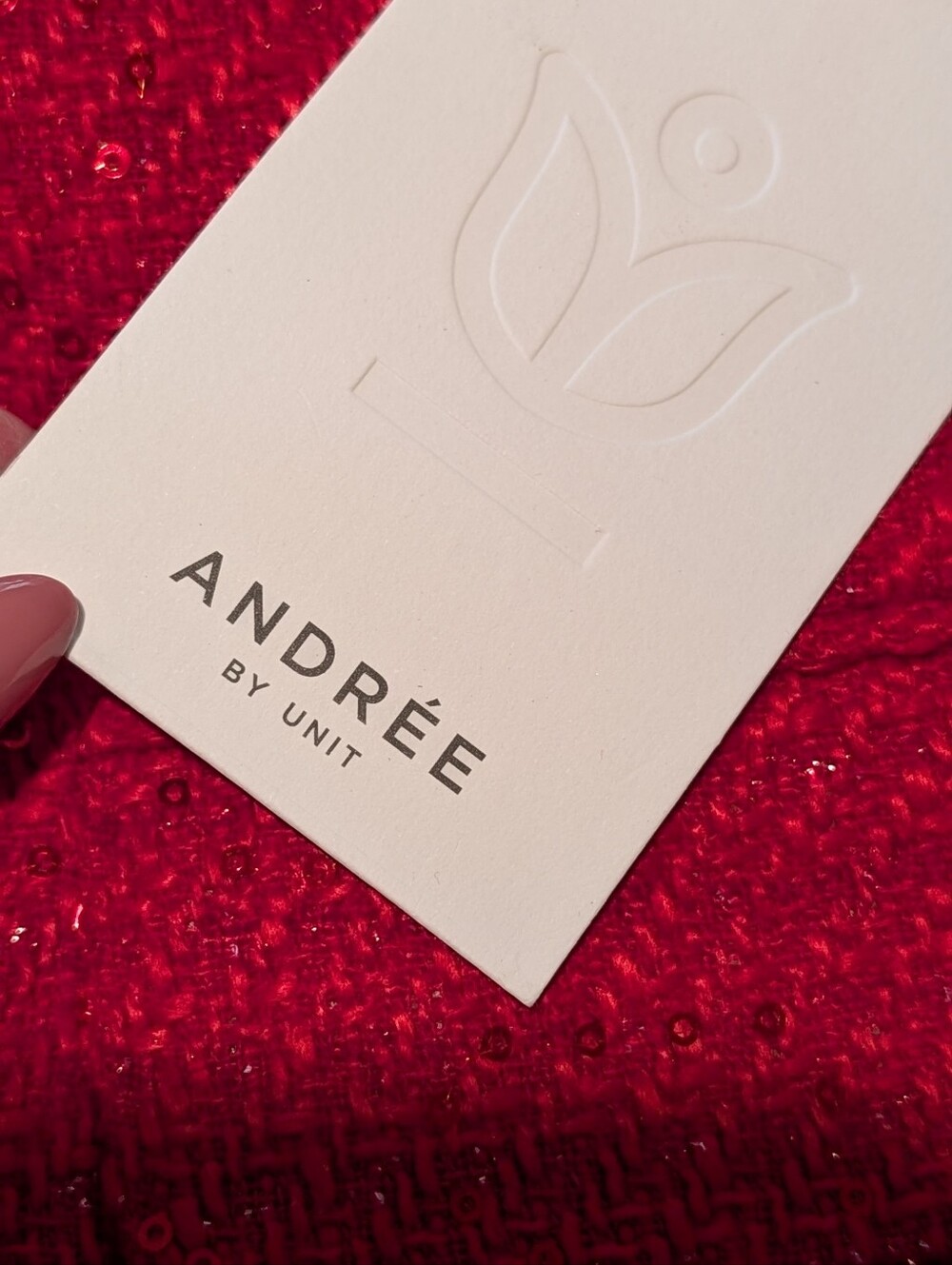 NWT Power Red 🍒 Andree Special Occasion Red Sequin Tweed Double-Breasted Blazer - Picture 6 of 12
